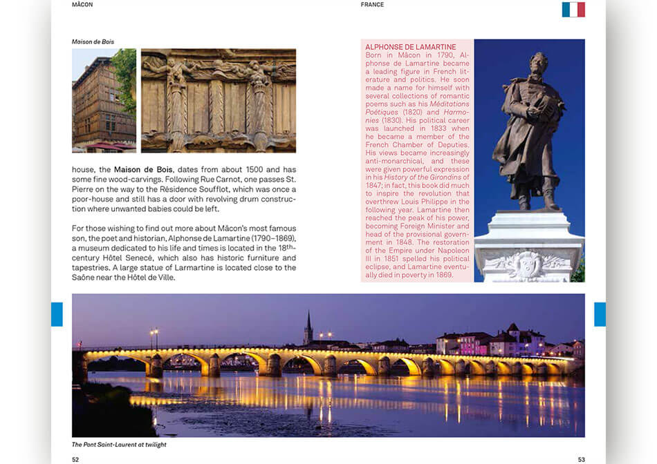 Travel guide Rhone Saone inner page