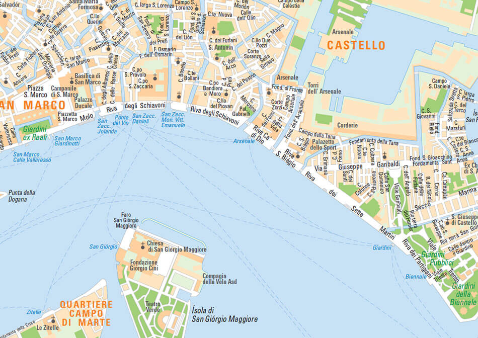 City map section of Venice