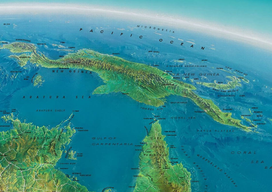 Continental panorama, Australia section