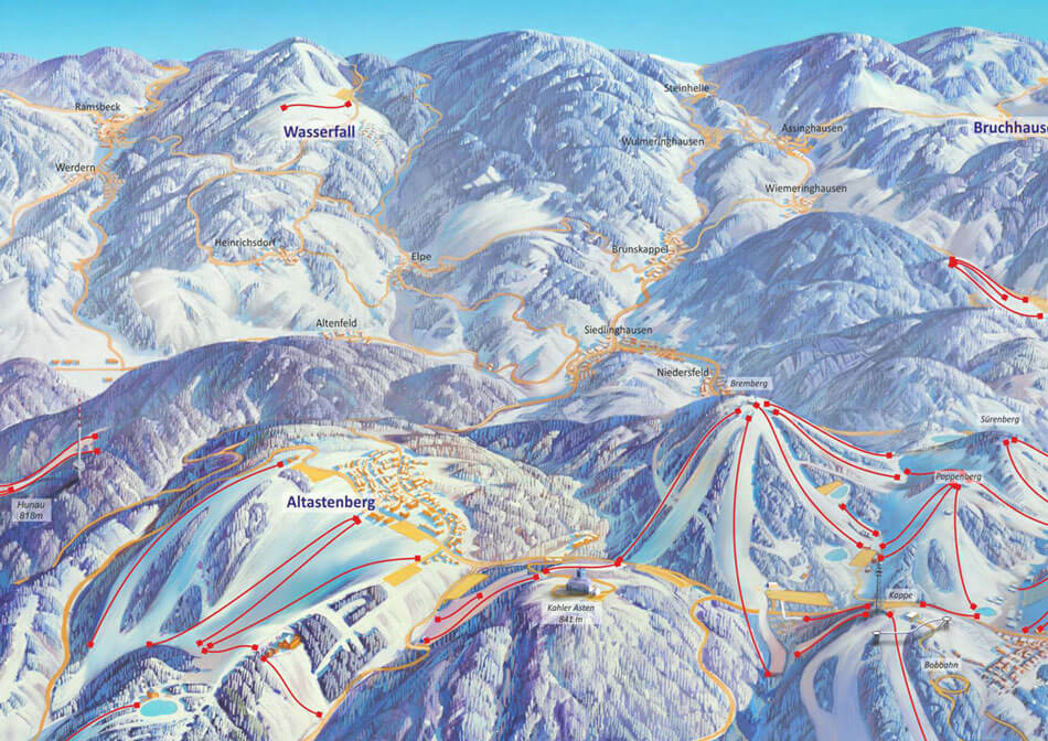 Wintersportkarte Winterberg